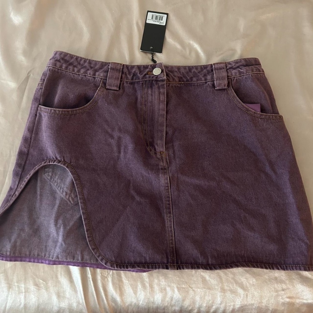 Revolve BY DYLIN purple denim skirt set - Picture 2 of 3